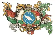 Italian flag ripping tattoo design idea
