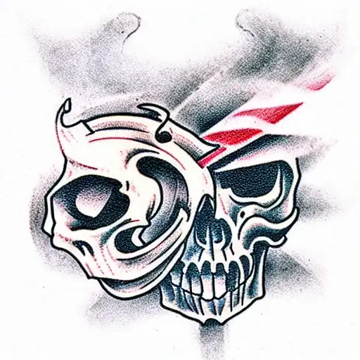 Skull tattoo design idea