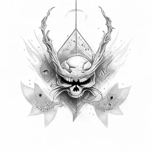 scary larry tattoo design idea