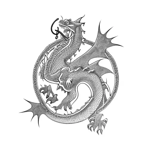 adhd dragon breathe anxiety mental health tattoo design idea