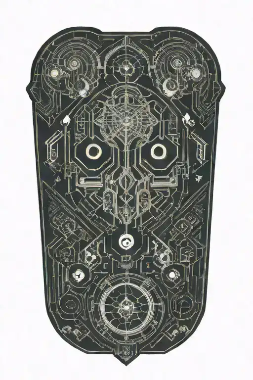 scandinavian style and aladdin cartoon tattoo design idea