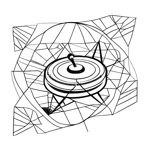 A vintage microphone with radio waves emanating from it, representing a passion for amateur radio communication tattoo design idea