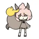  a small stylized comet with a subtle incorporation of a devil’s horn or tail. tattoo design idea