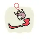  a small stylized comet with a subtle incorporation of a devil’s horn or tail. tattoo design idea