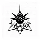 rudraksh with trishul and mantra tattoo design idea
