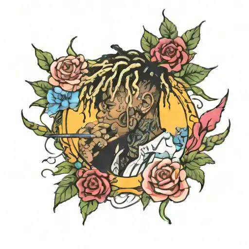 999 Juice Wrld tattoo design idea