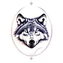 Wolverines daugther and dad wolf, protection tattoo design idea