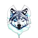 Wolverines daugther and dad wolf, protection tattoo design idea