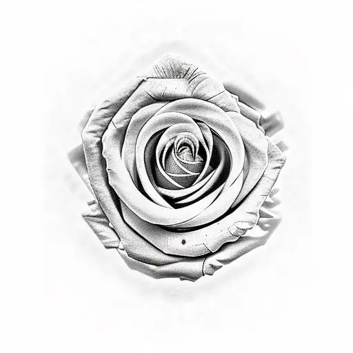 half Medusa half Aphrodite long hair roses tattoo design idea