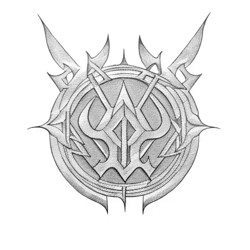black metal logo tattoo design idea