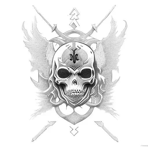 black metal logo that says Memento Mori tattoo design idea