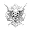 black metal logo tattoo design idea