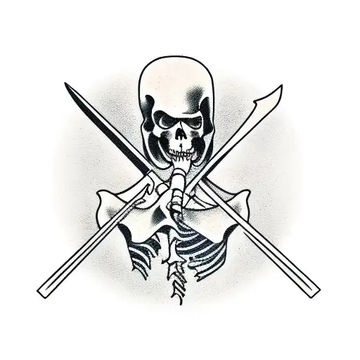 Knife, sword symbols. Tattoo design 25798112 Vector Art at Vecteezy