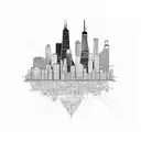 chicago skyline  tattoo design idea