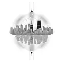 chicago skyline  tattoo design idea