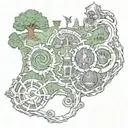 evermore dungeons and dragons  tattoo design idea