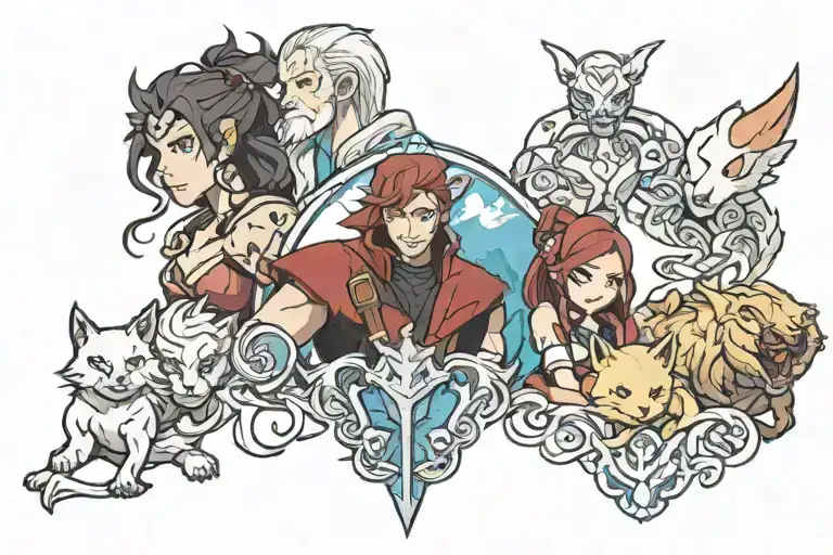 Family Themed DND Tattoo tattoo design idea