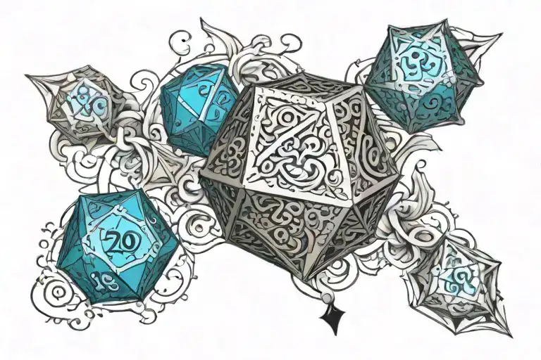 D20 Themed DND tattoo tattoo design idea