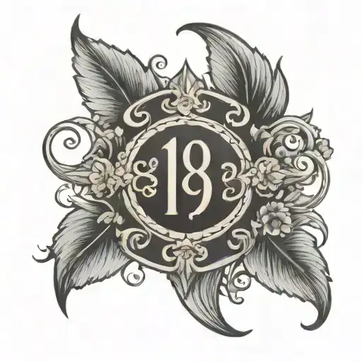 number 19 Roman numerals  tattoo design idea