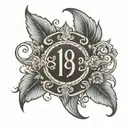 number 19 Roman numerals  tattoo design idea