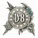 number 19 Roman numerals  tattoo design idea