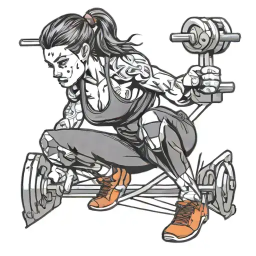 crossfit girl tattoo design idea