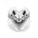 broken heart tattoo design idea