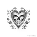 broken heart tattoo design idea