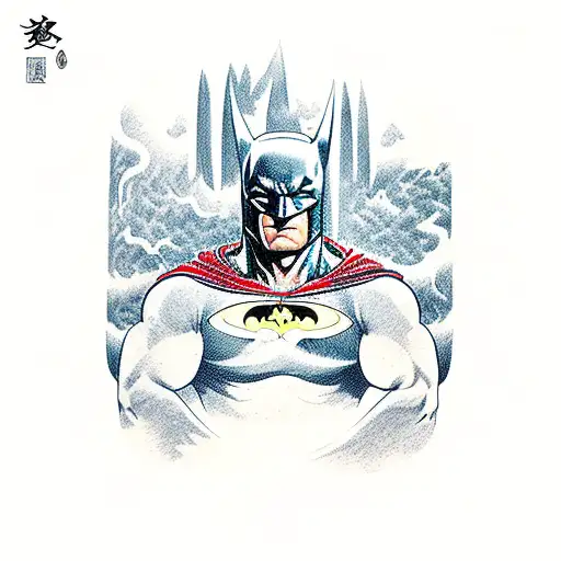 batman samurai tattoo design idea