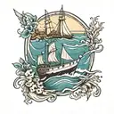 cape blomidon, Nova Scotia + ocean tattoo design idea