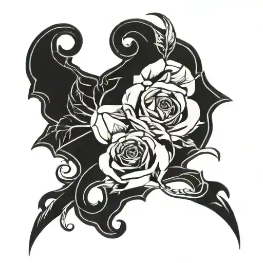 roses scorpio gemini symbol Nsokii tattoo design idea