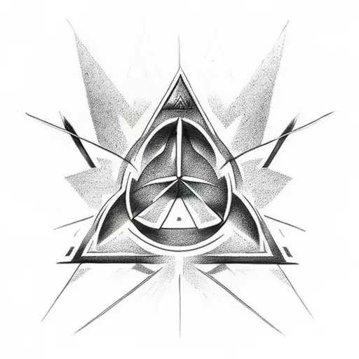 triforce on an arrow tattoo design idea