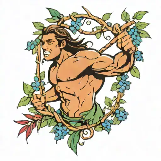 Disney's tarzan swinging on a vine tattoo design idea