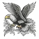 eagle with two heads  open wings   tattoo design idea