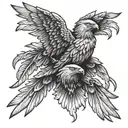 eagle with two heads  open wings   tattoo design idea