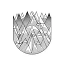 mountains, forest, space, mystical connection, demons tattoo design idea