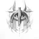 templar knight tattoo design idea