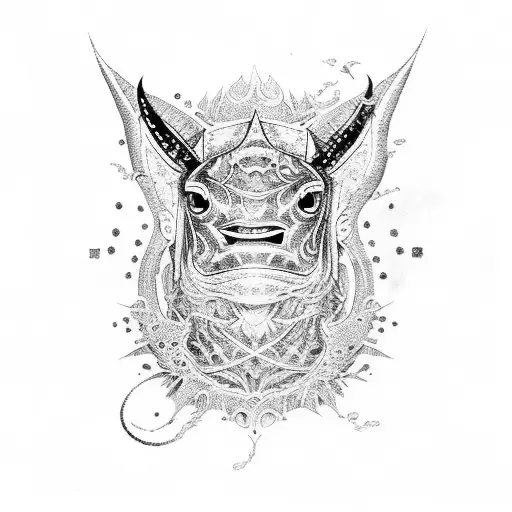 bluefin tuna with mosaic design tattoo design idea