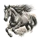 horse memorial   tattoo design idea