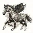 horse memorial   tattoo design idea