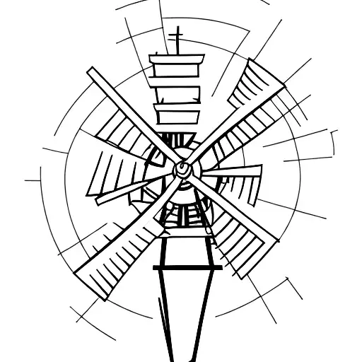 windmill  tattoo design idea