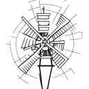windmill  tattoo design idea