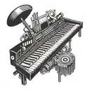 musical keyboard instruments tattoo design idea