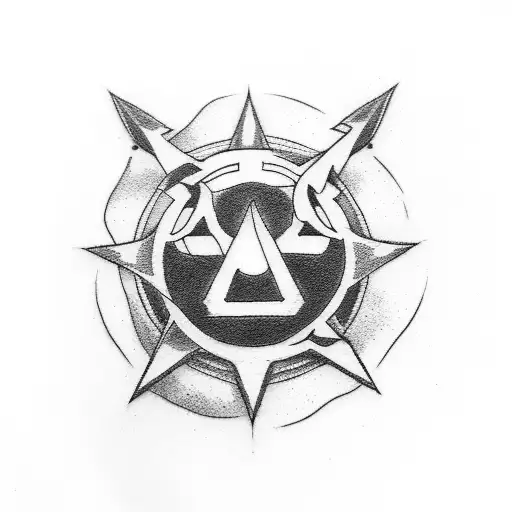 Kunai, in der Mitte kurama, Links naruto und Rechts Minato tattoo design idea