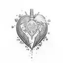 cold heart tattoo design idea