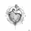 cold heart tattoo design idea