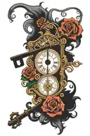 Needs to have the quote "Take the risk or lose the chance."  And include A key to symbolize unlocking opportunities, and tattoo design idea