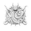 shenron dragon ball z tattoo design idea