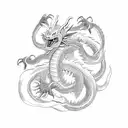 shenron dragon ball z tattoo design idea