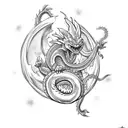 shenron dragon ball z tattoo design idea